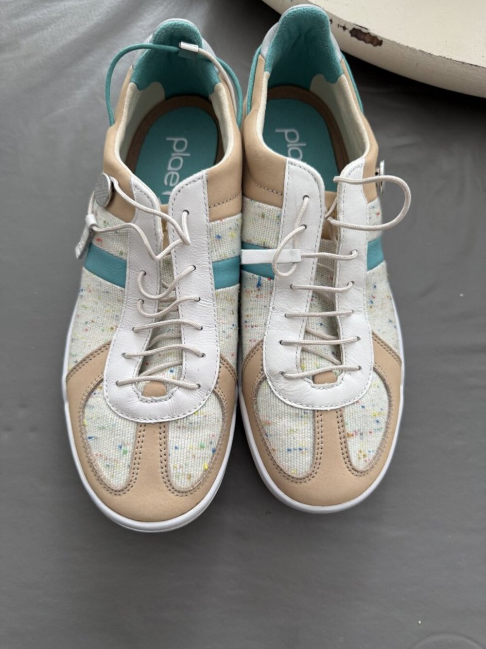 Plae Unisex Butler SneakerTurtledove Speckled Canvas colorway